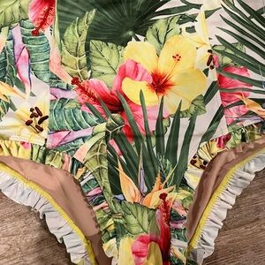 Kortni Jeane Yellow Floral Swimsuit